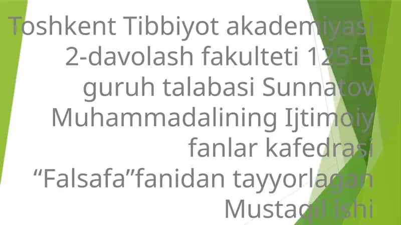 Globallashuv va global muammolarning falsafiy jihatlari