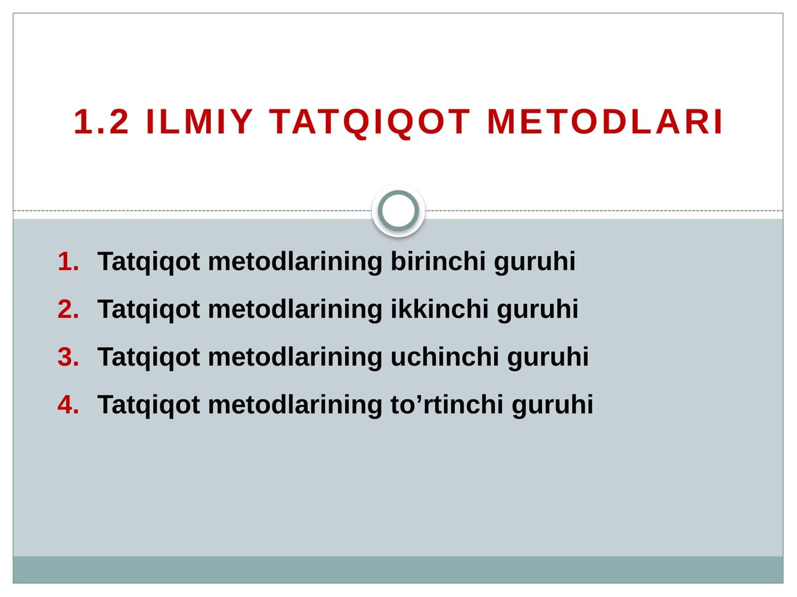 ILMIY TATQIQOT METODLARI