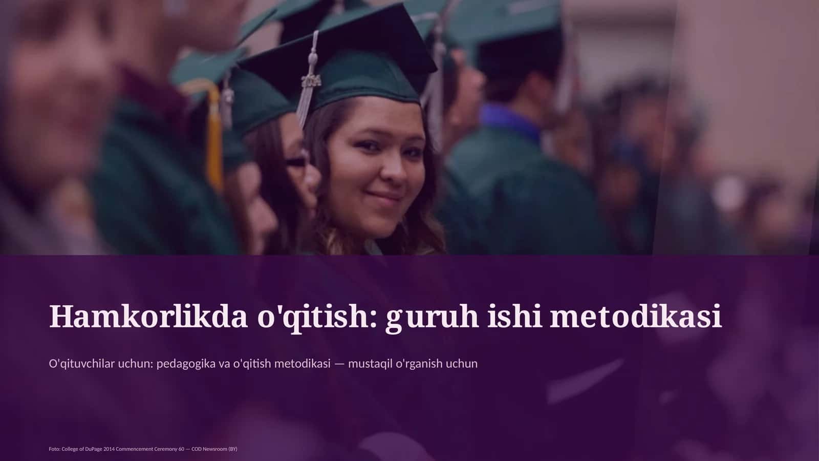 Hamkorlikda o'qitish: guruh ishi metodikasi