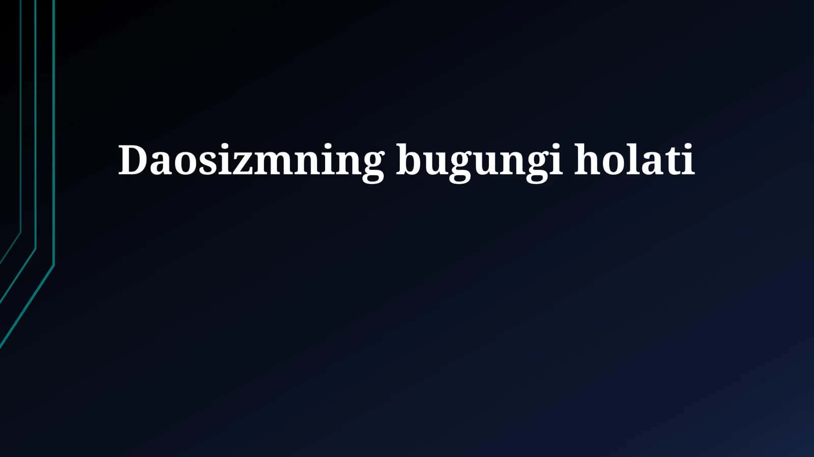 Daosizmning bugungi holati