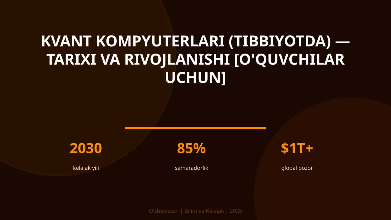 Kvant kompyuterlari (tibbiyotda) — tarixi va rivojlanishi [o'quvchilar uchun]