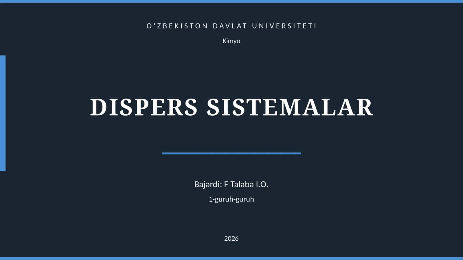 DISPERS SISTEMALAR
