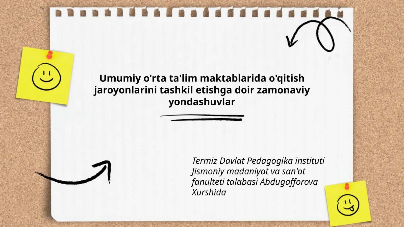 Umumiy o'rta ta'lim maktablarida o'qitish jaroyonlarini tashkil etishga doir zamonaviy yondashuvlar