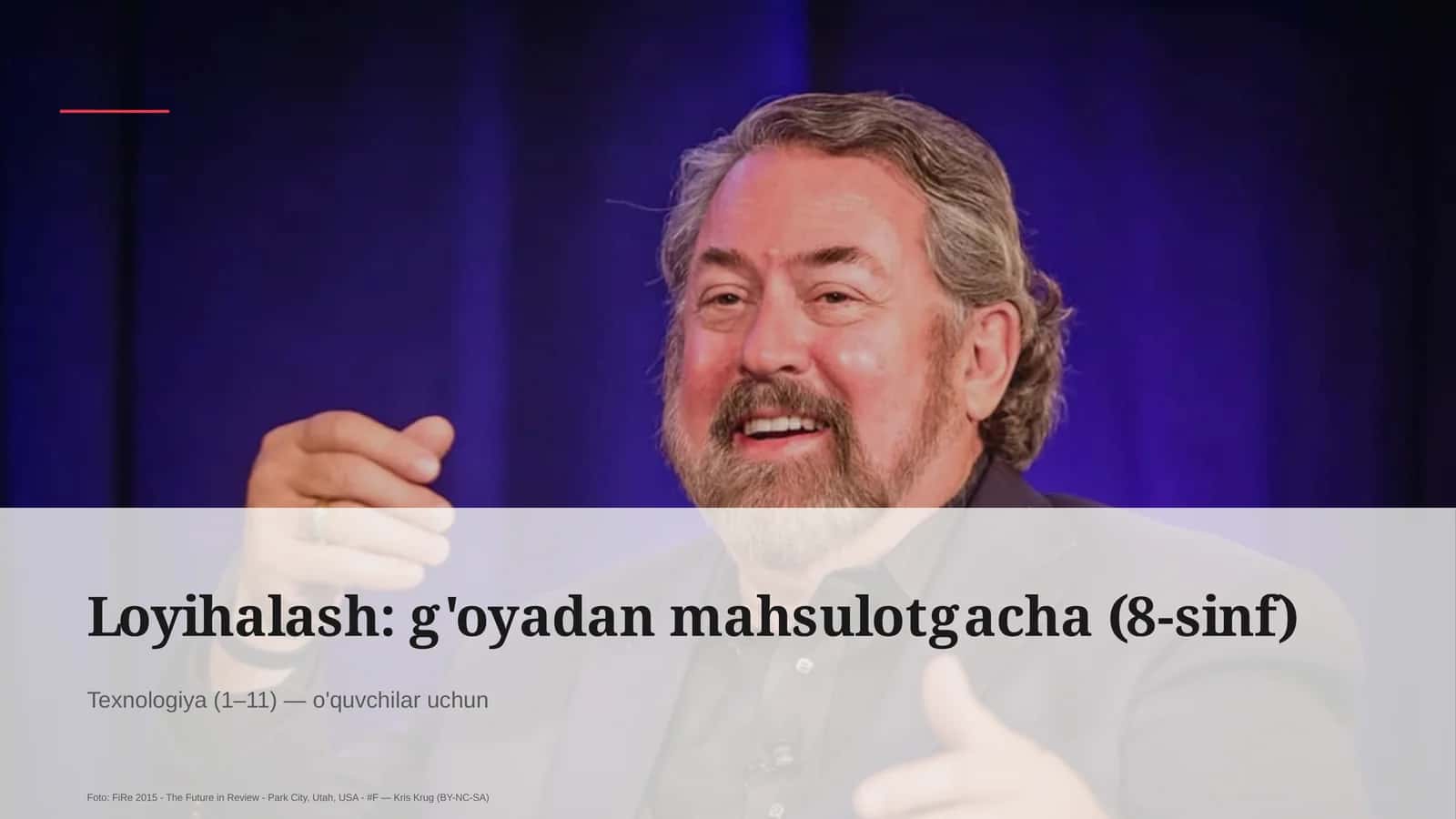 Loyihalash: g'oyadan mahsulotgacha (8-sinf)
