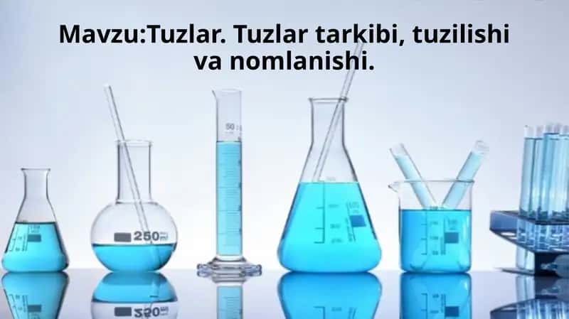 Tuzlar.Tuzlartarkibi,tuzilishivanomlanishi