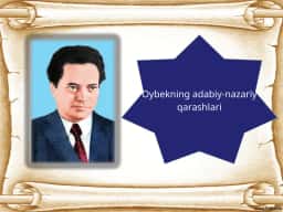 Oybekning adabiy-nazariy qarashlari