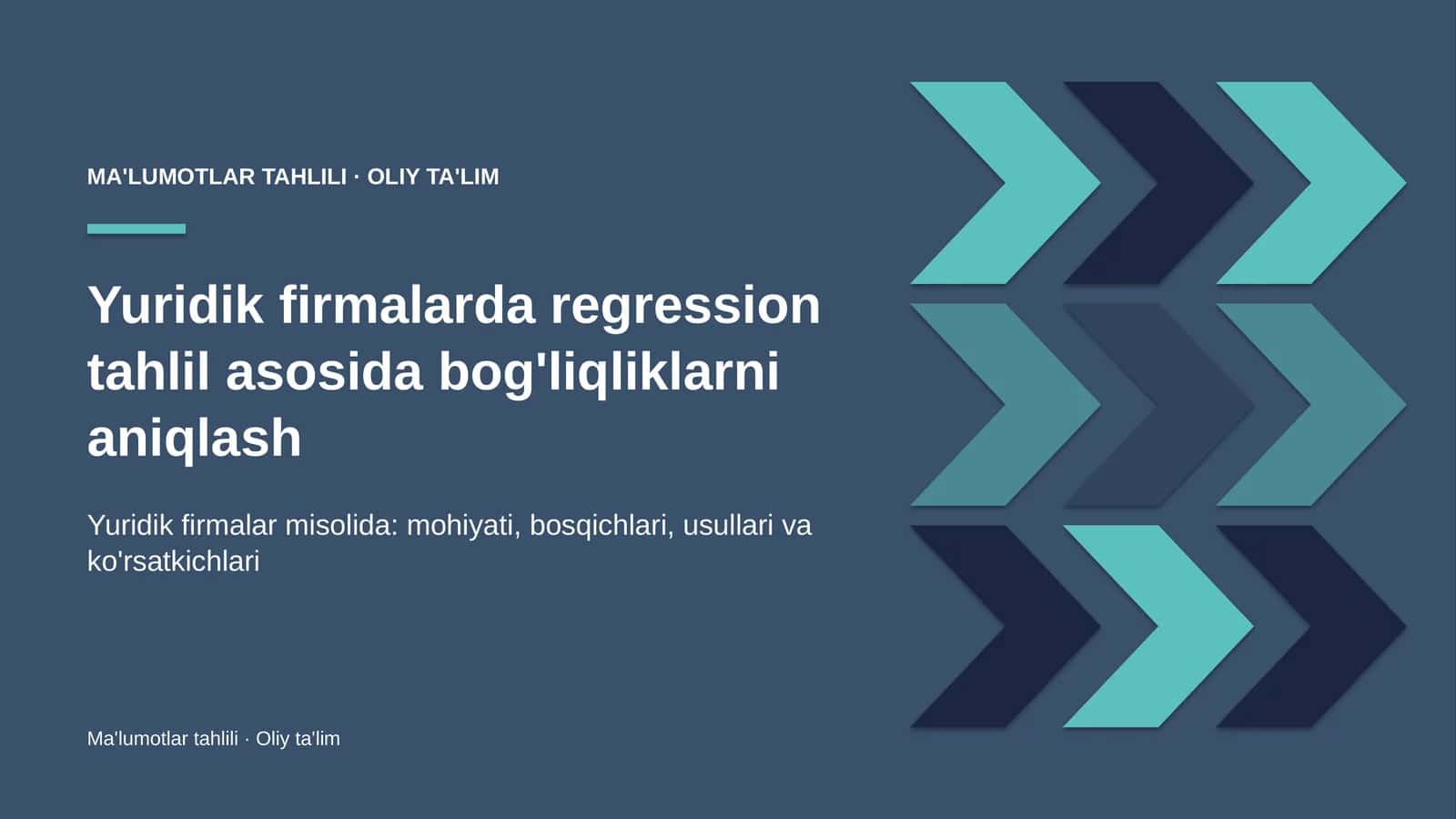 yuridik firmalarda regression tahlil asosida bog'liqliklarni aniqlash 8238