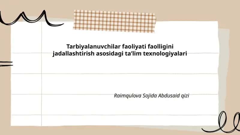 Interfaol ta'lim usullari