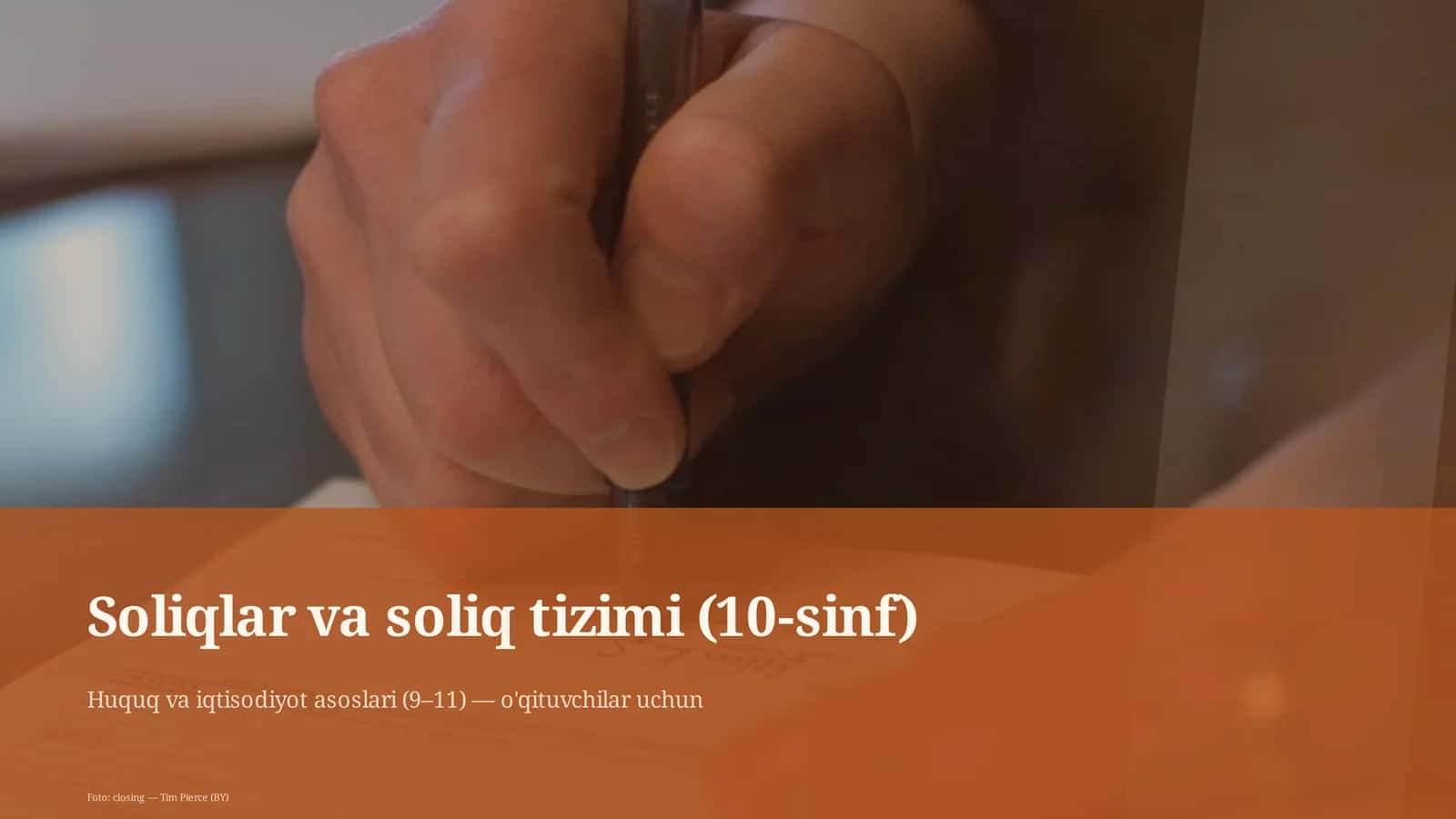 Soliqlar va soliq tizimi (10-sinf)