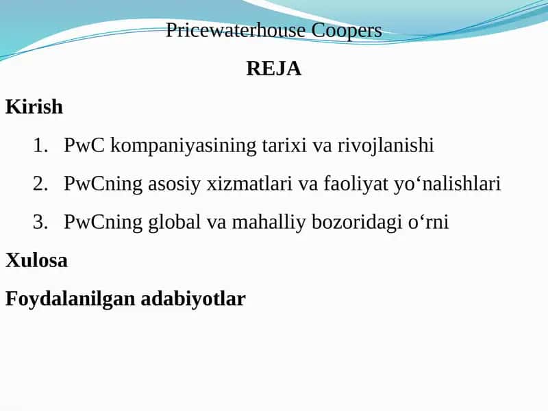 Pricewaterhouse Coopers