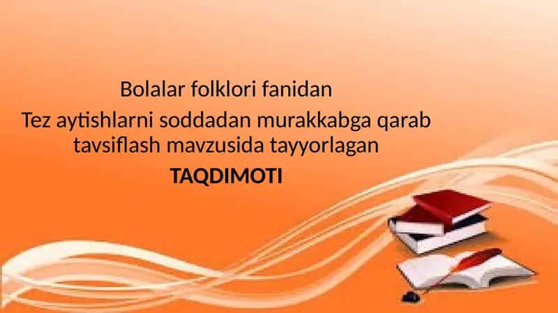 Tez aytishlarni soddadan murakkabga qarab tavsiflash