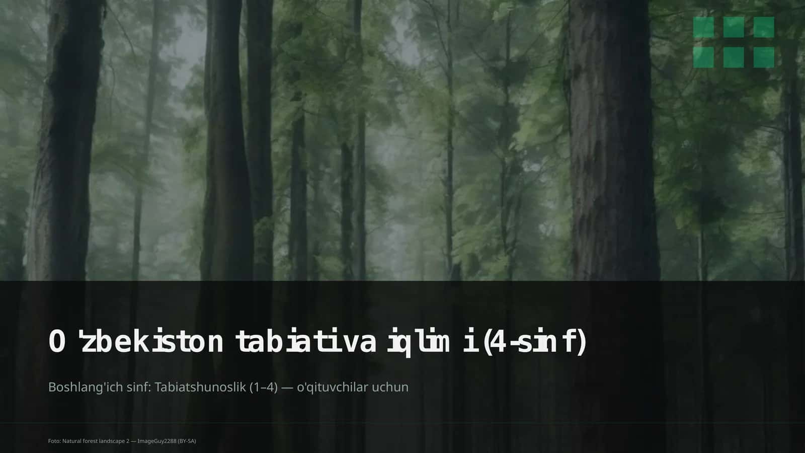 O'zbekiston tabiati va iqlimi (4-sinf)