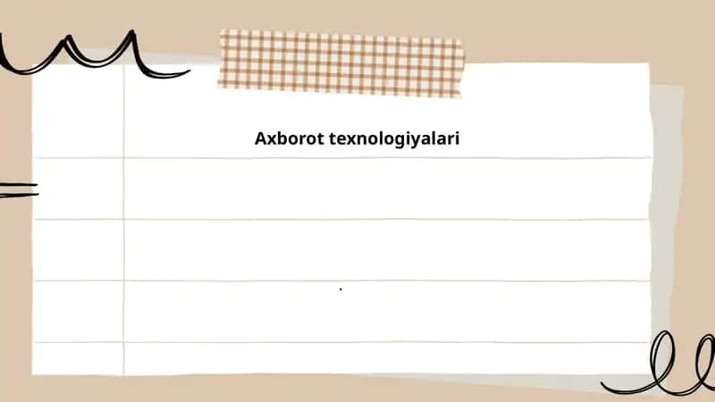 Axborot texnologiyalari