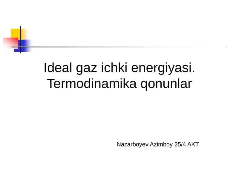 Termodinamika qonunlar