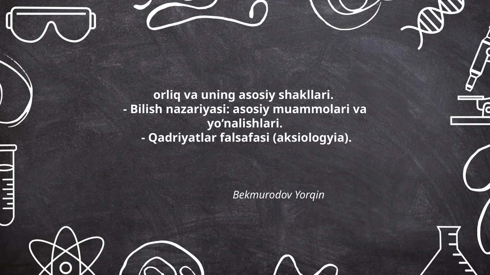 Borliq tushunchasi va uning falsafiy talqini