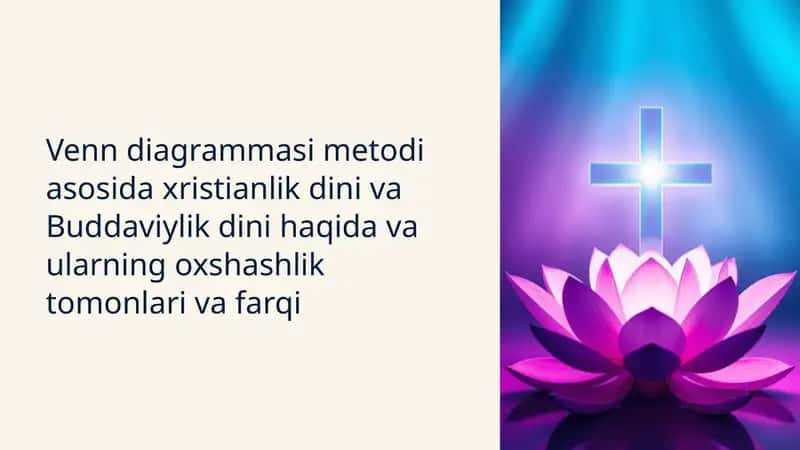 venn diagrammasi metodi asosida xristianlik dini