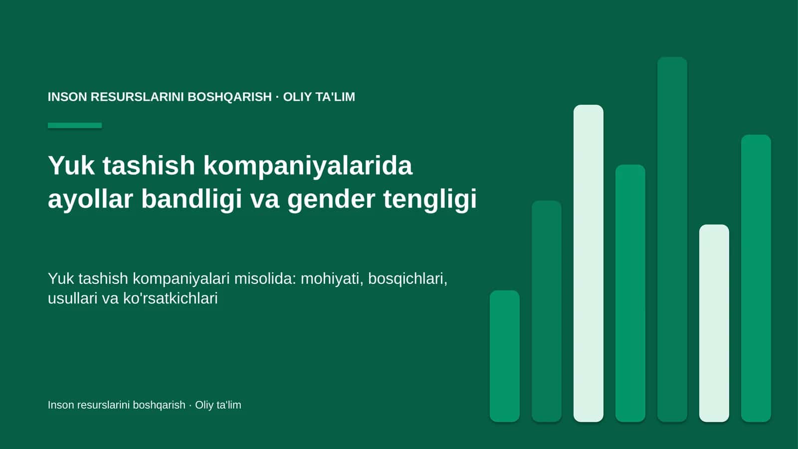 yuk tashish kompaniyalarida ayollar bandligi va gender tengligi 7678