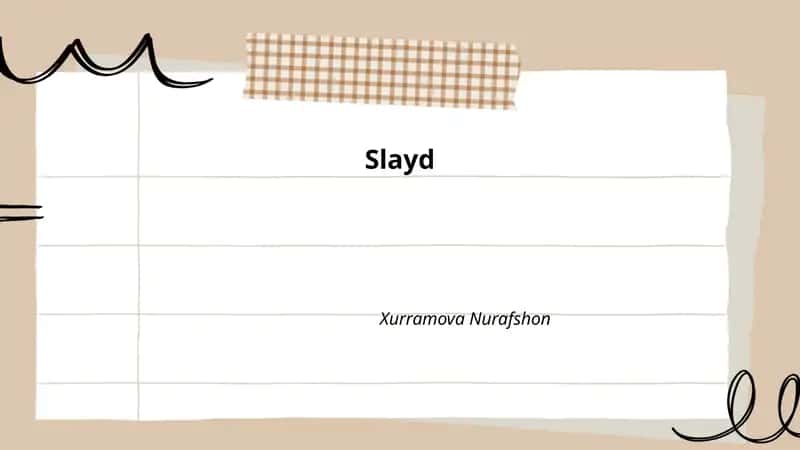 Slayd dizayni asoslari
