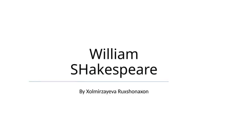 The Works of Shakespeare