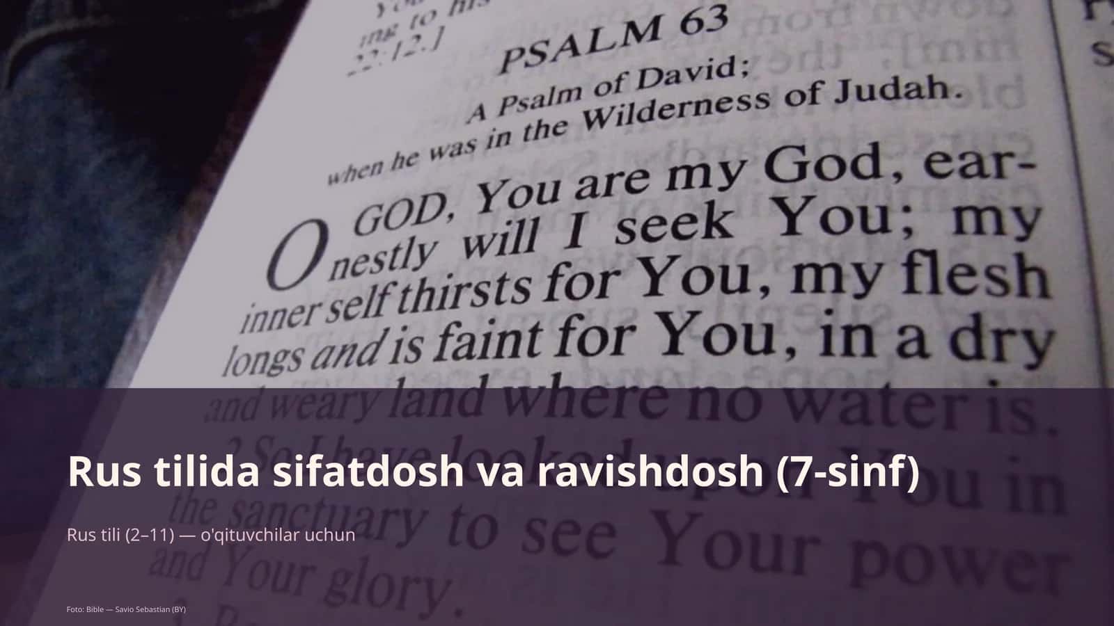 Rus tilida sifatdosh va ravishdosh (7-sinf)
