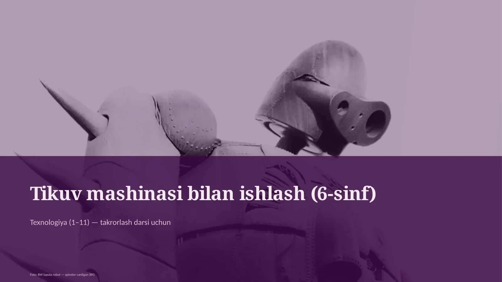 Tikuv mashinasi bilan ishlash (6-sinf)