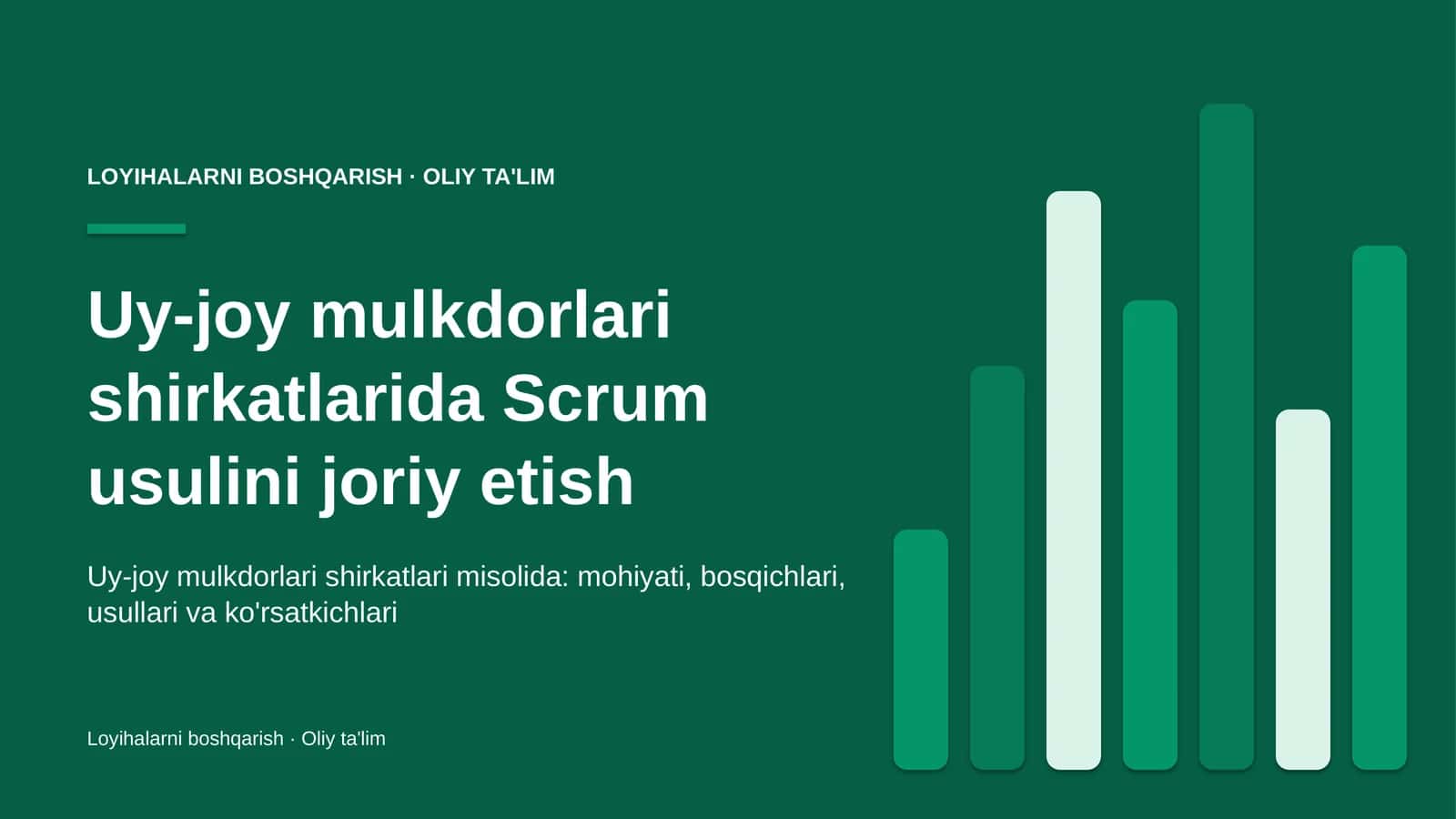 uy joy mulkdorlari shirkatlarida scrum usulini joriy etish 6403