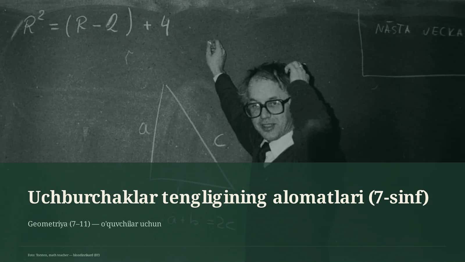 Uchburchaklar tengligining alomatlari (7-sinf)