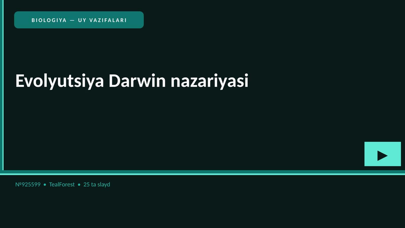 Evolyutsiya Darwin nazariyasi