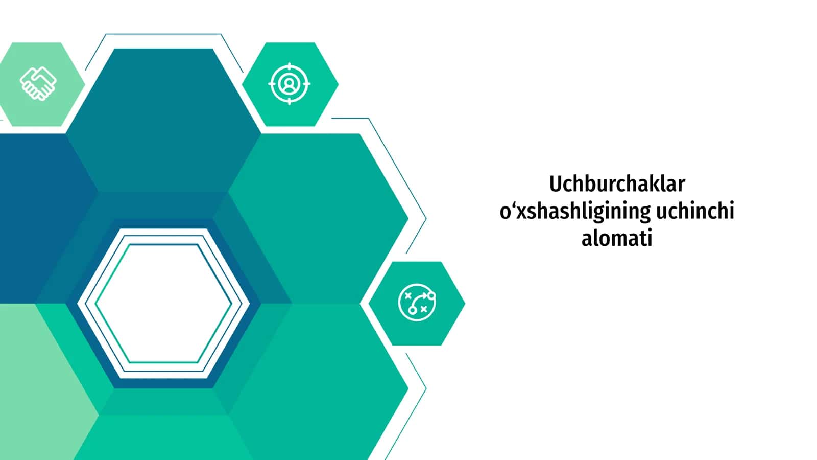 Uchburchaklar o‘xshashligining uchinchi alomati
