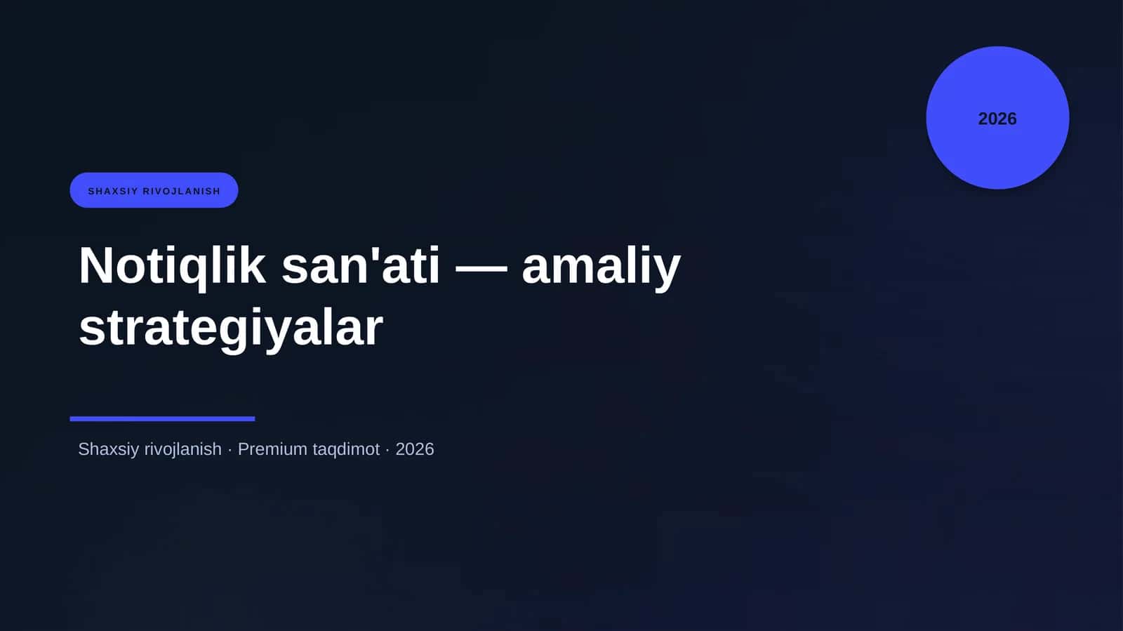 Notiqlik san'ati — amaliy strategiyalar