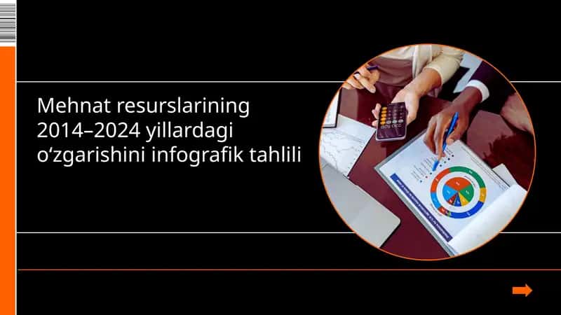 Mehnatresurslarining 2014–2024 yillardagi o‘zgarishini infografik tahlili