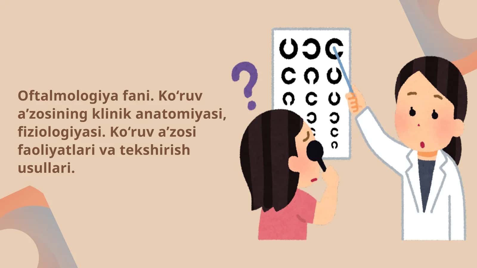 Ko‘ruv a’zosining klinik anatomiyasi