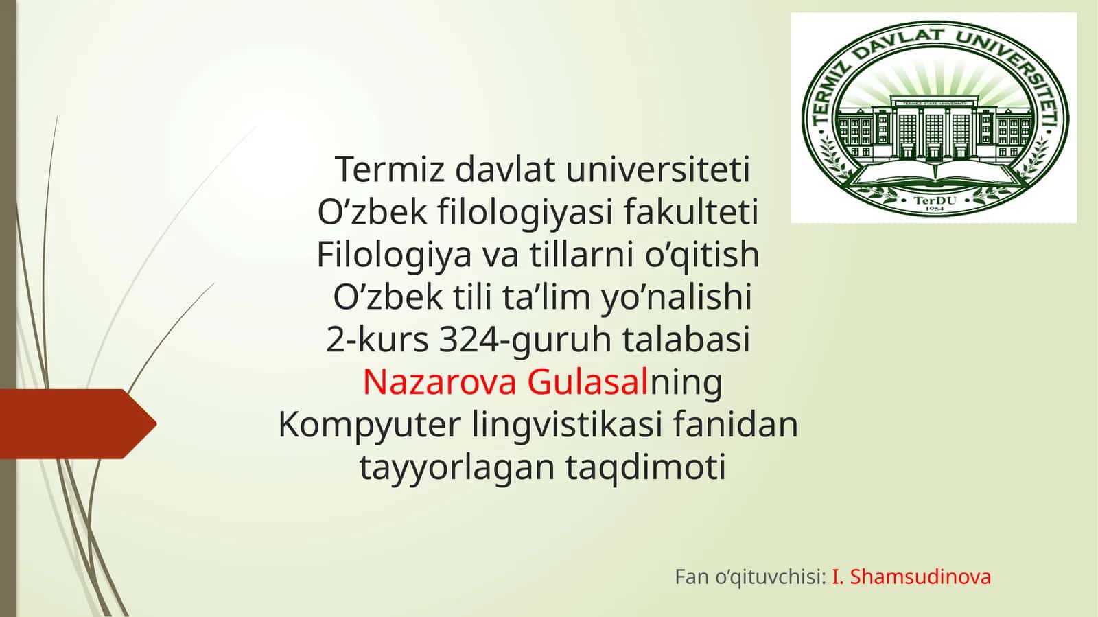 Kompyuter lingvistikasida avtomatik tarjima yo’nalishi va tarjimon dasturlar