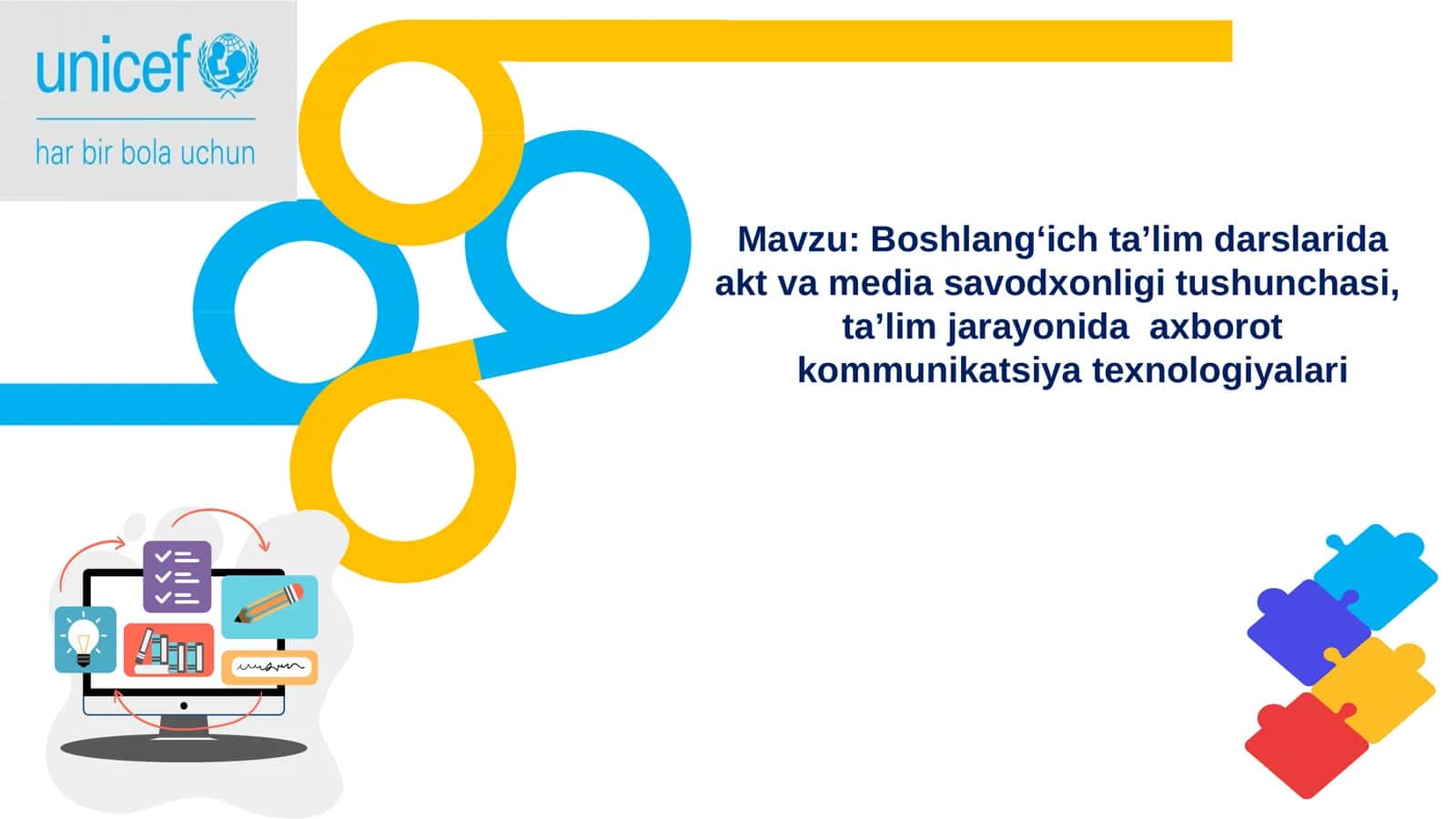 Boshlang‘ich ta’lim darslarida akt va media savodxonligi tushunchasi ta’lim jarayonida axborot kommunikatsiya texnologiyalari