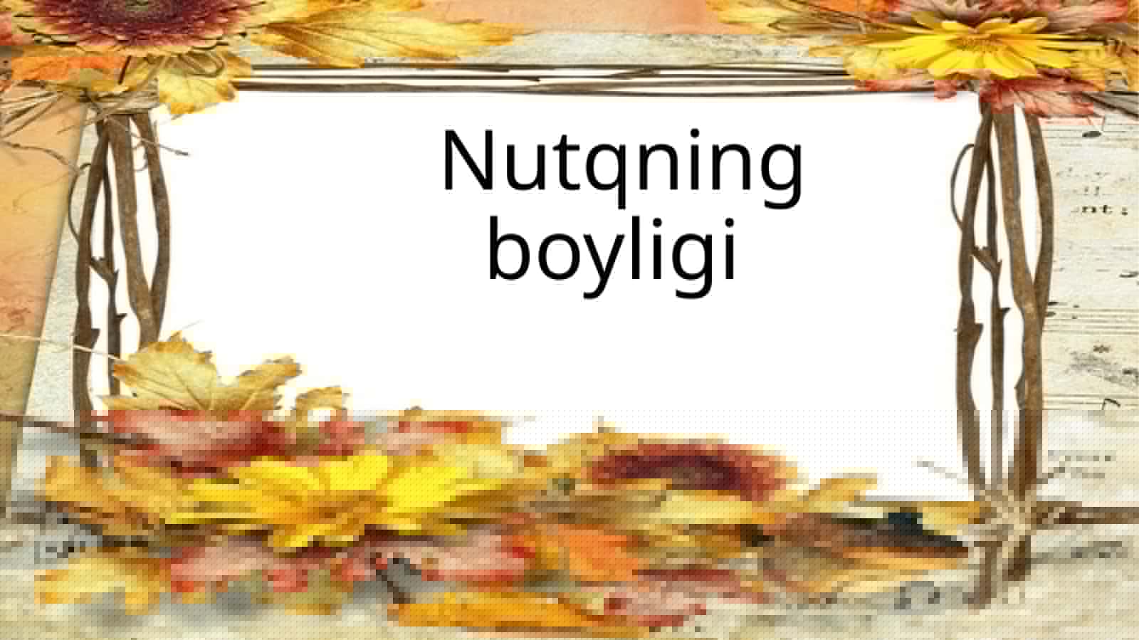 Nutqning boyligi