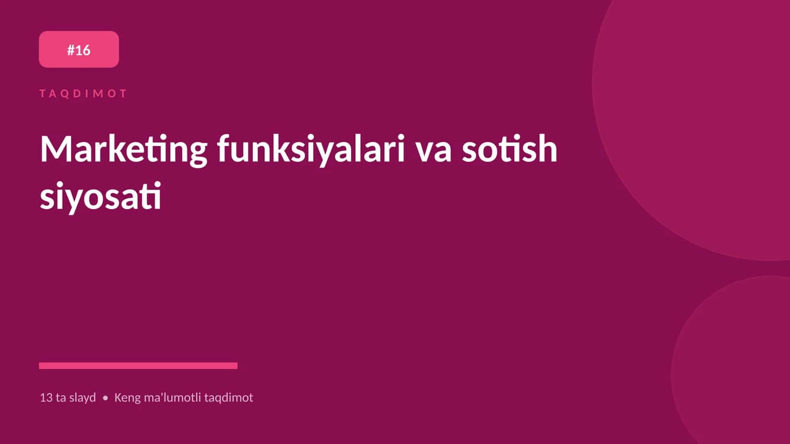 Marketing funksiyalari va sotish siyosati