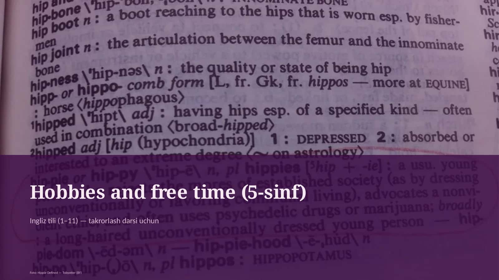 Hobbies and free time (5-sinf)