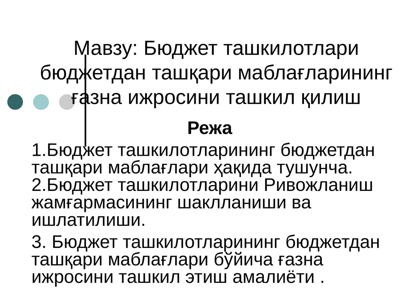 Бюджет ташкилотлари бюджетдан ташқари маблағларининг ғазна ижросини ташкил қилиш