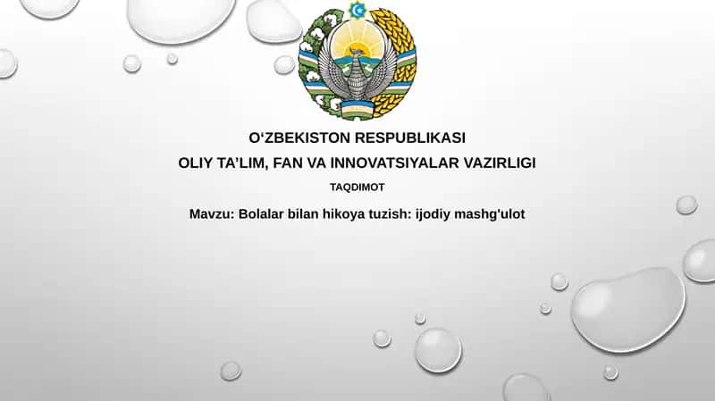Bolalar bilan hikoya yaratish