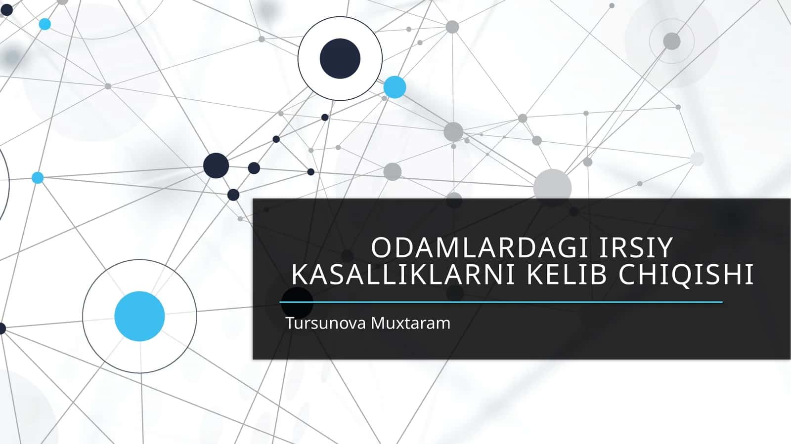 Odamlardagi irsiy kasalliklarni kelib chiqishi