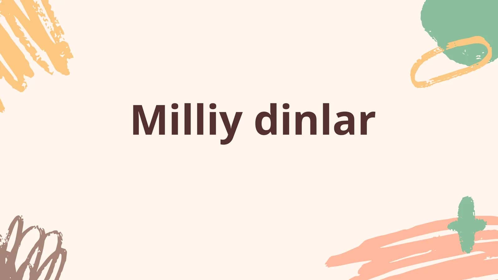 Milliy dinlar