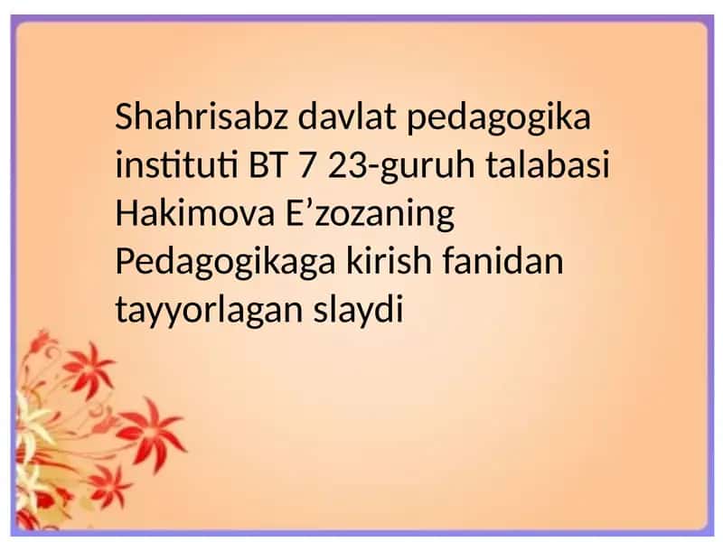 Qadimgi xalq ogʼzaki ijodlarini tarbiyalash