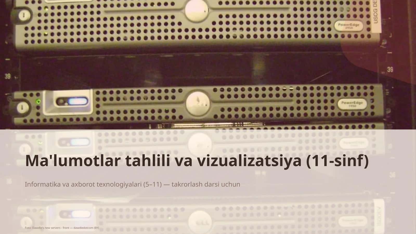 Ma'lumotlar tahlili va vizualizatsiya (11-sinf)