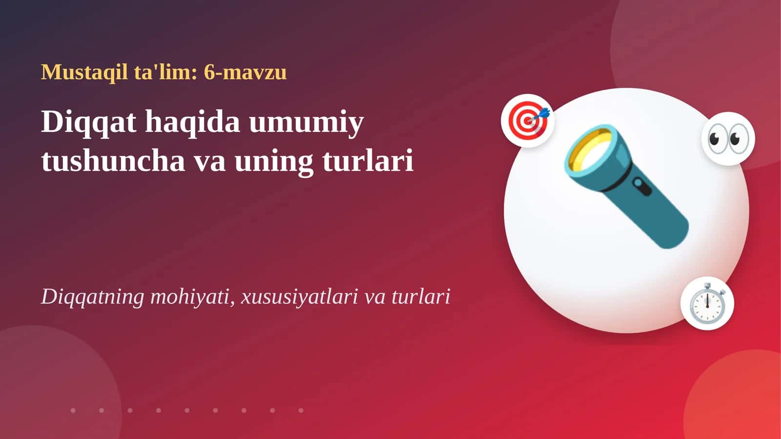 Mustaqil ta'lim: 6-mavzu