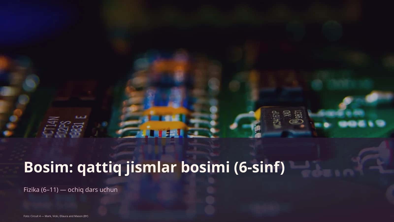 Bosim: qattiq jismlar bosimi (6-sinf)