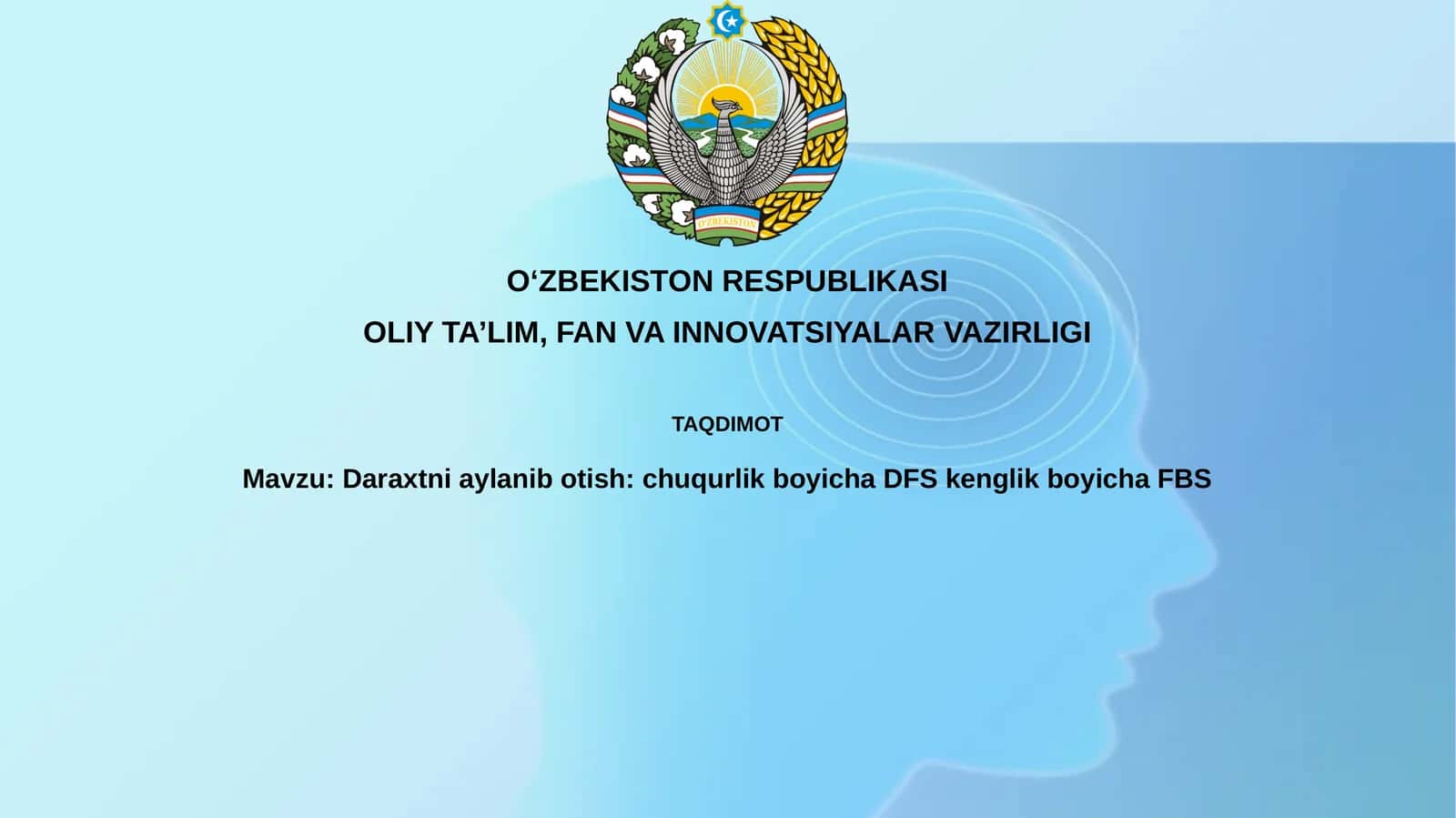 DFS va BFS: Ta'riflar, Algoritmlar va Farqlar