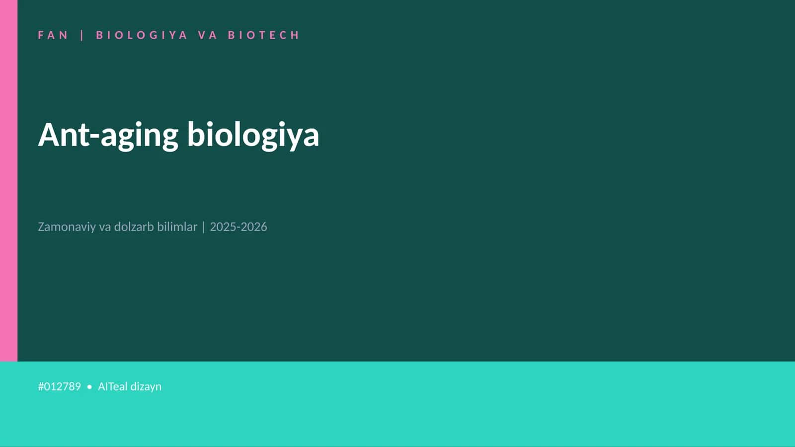Ant-aging biologiya