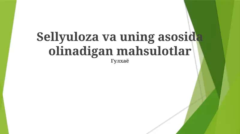 Sellüloza glyukoza birliklarining chiziqli polimeri bo'lib, yuqori tortish kuchiga ega kuchli mikrofibrillalar hosil qiladi. Uning kristall tuzilishi erimaydiganligi va parchalanishga chidamliligini ta'minlaydi. Bioparchalanuvchanligi, plyonka hosil qilish qobiliyati va suvni ushlab turish xususiyatlari oziq-ovqat, to'qimachilik va biomateriallarda qo'llanilishini ta'minlaydi