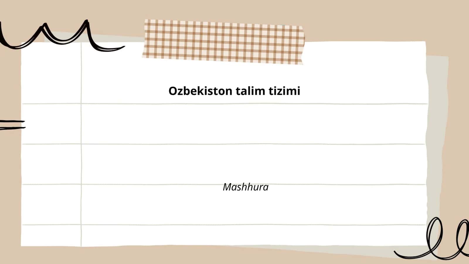 O'zbekiston ta'lim tizimi tarixi