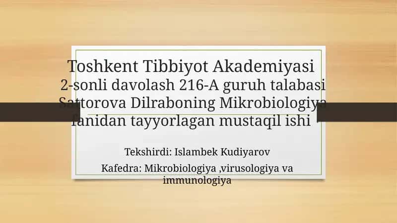 Mikrobiologiya, virusologiya, immunologiya, parazitologiya modulini rivojlanishiga hissa qo'shgan